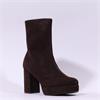 Marco Moreo Doha Platform Heel AnkleBoot - Brown Suede